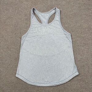 Lululemon Womens Shirt Gray 6 Tank Top Performance Lightweight Short Sleeve